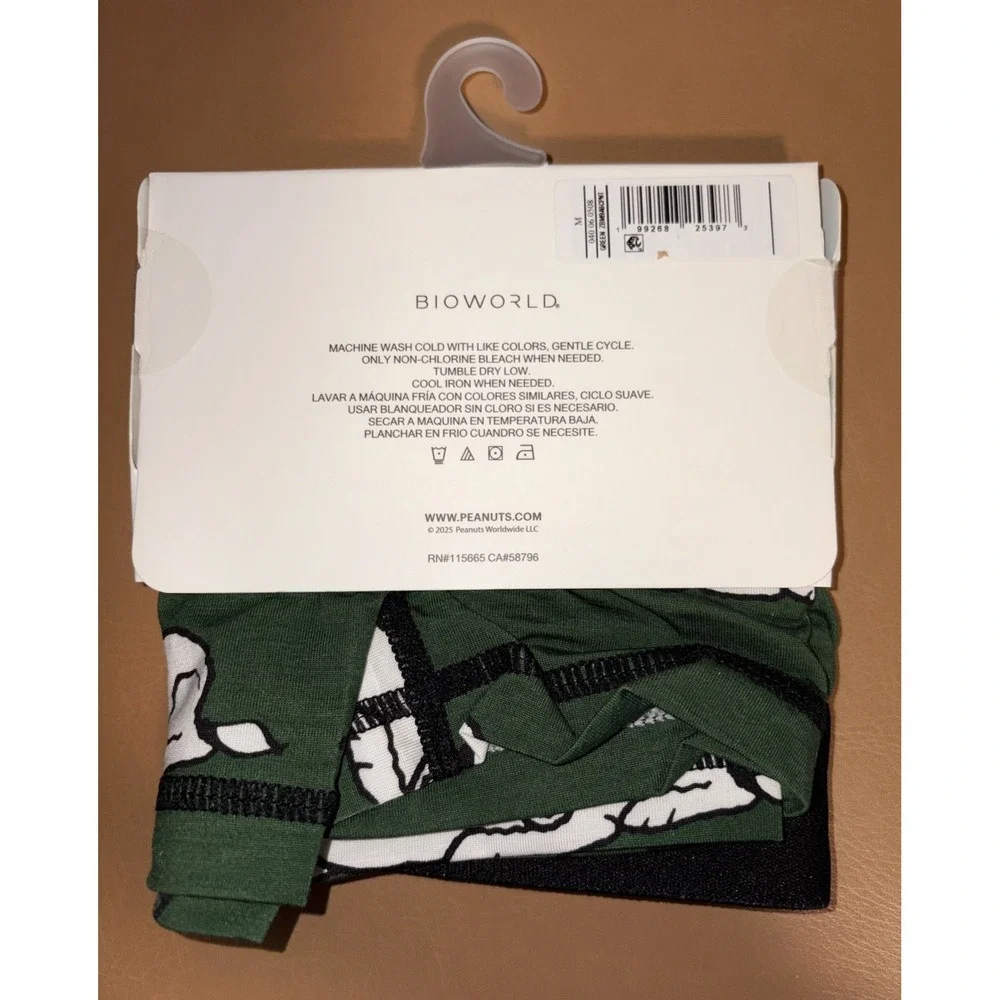Bioworld Peanuts Snoopy Green Boxer Brief Men's Medium 32